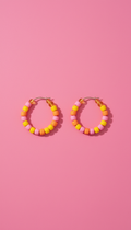 Pink Lemonade Hoop Earrings