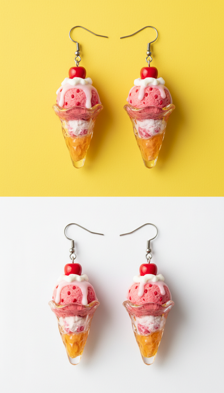 Strawberry Sundae Dangle Earrings
